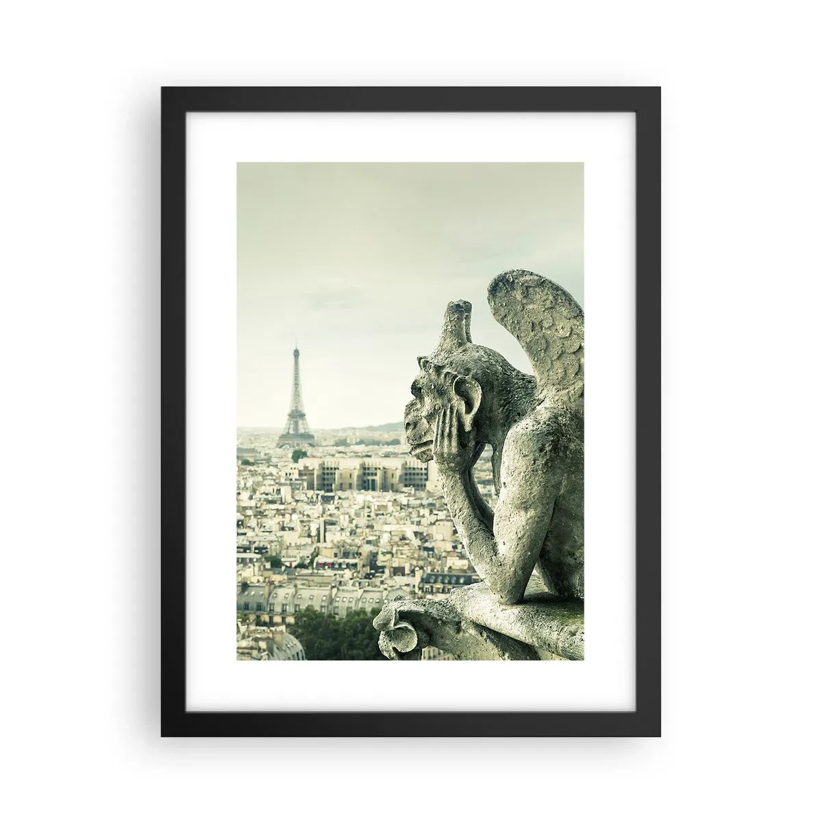 Poster în ramă neagră - La taclale pariziene - 30x40 cm