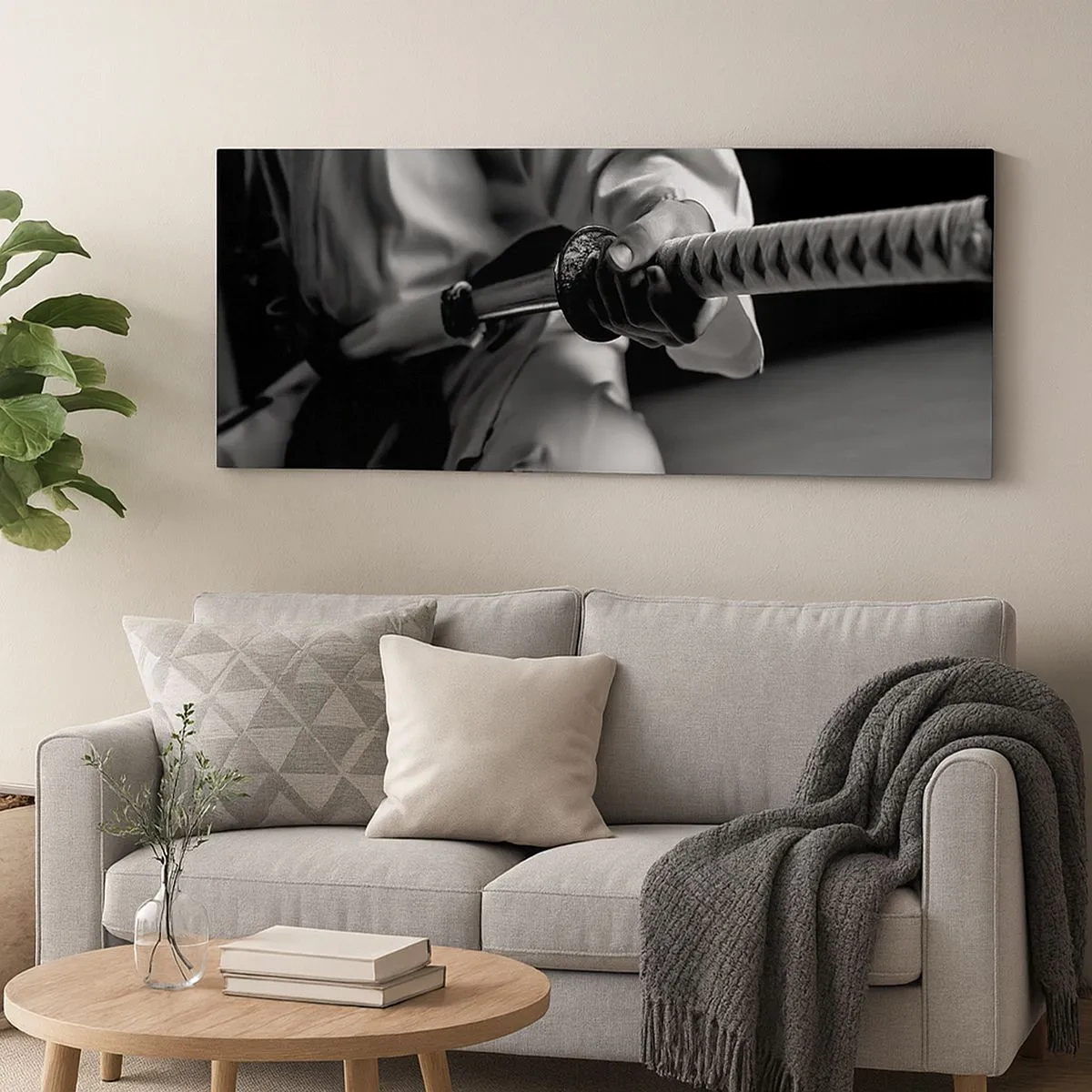 Tablou pe pânză - Sufletul unui războinic - 100x40 cm