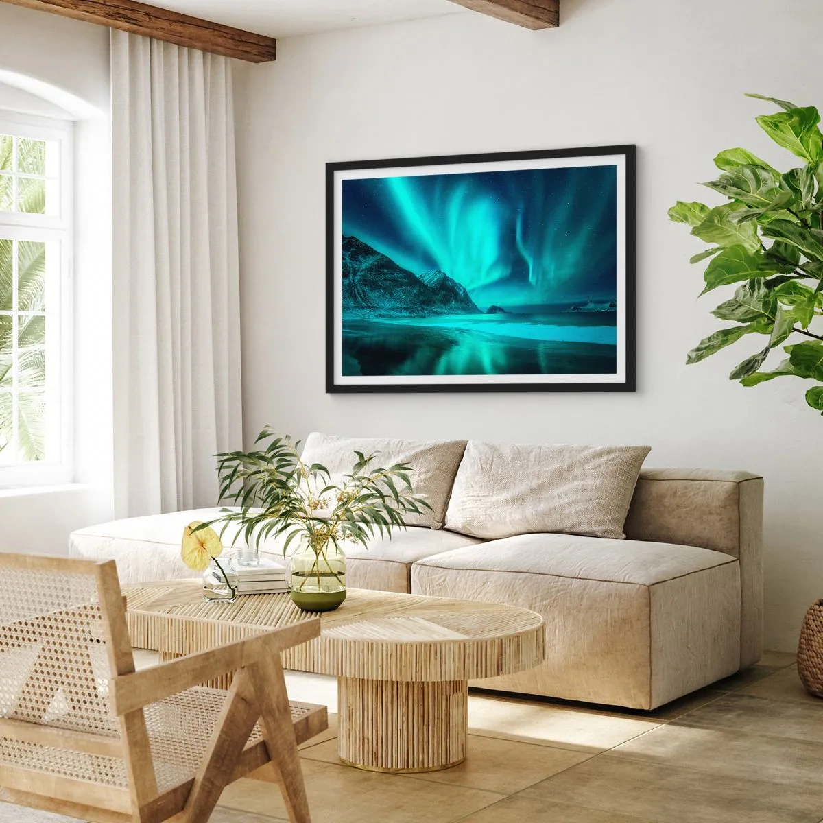 Poster în ramă neagră - Minunile din nord - 70x50 cm