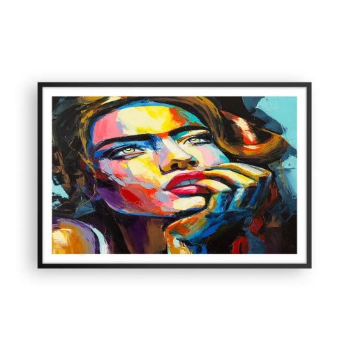 Poster în ramă neagră - Visele ca niște păsări se înalță pe cer - 91x61 cm