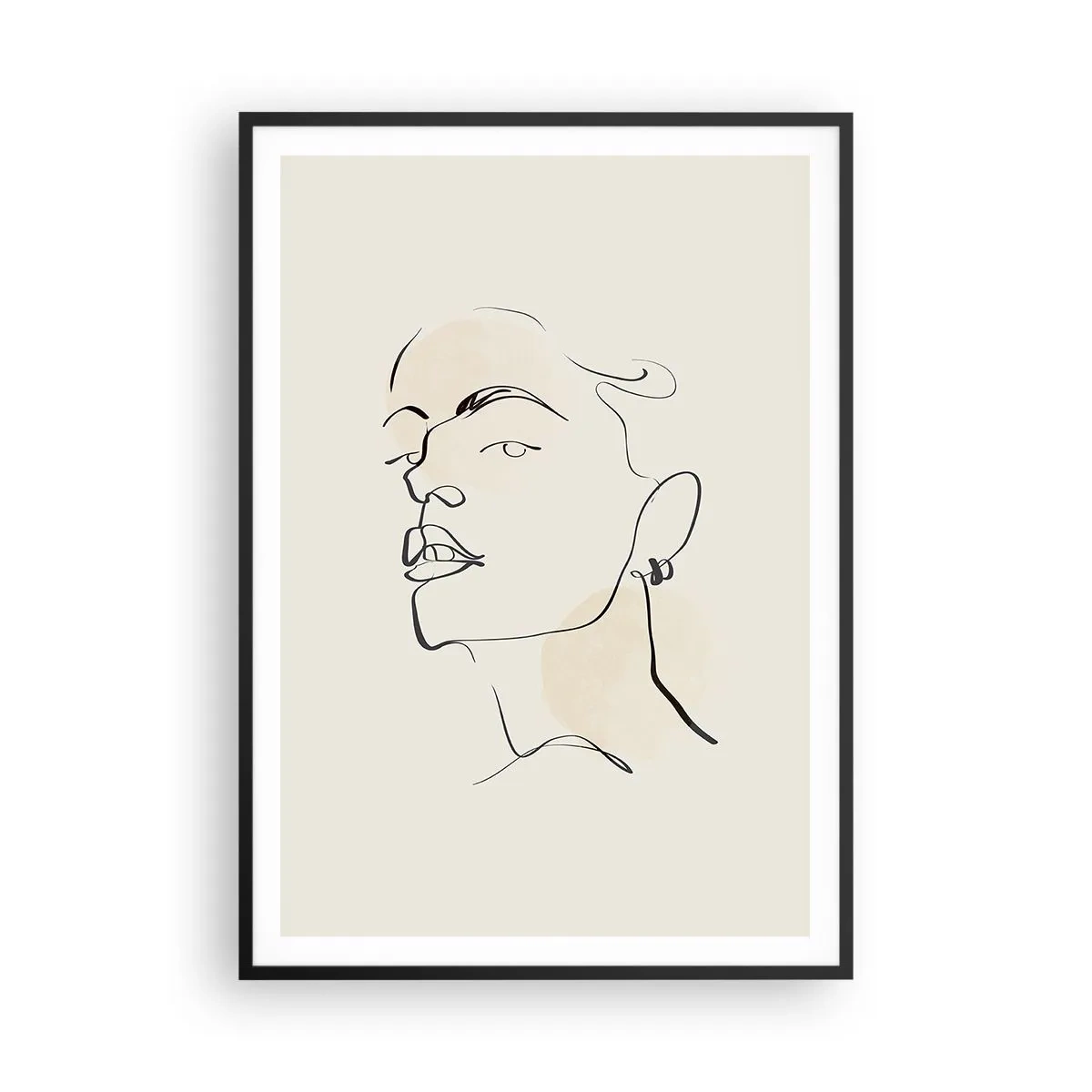 Poster în ramă neagră - O privire mândră - 70x100 cm