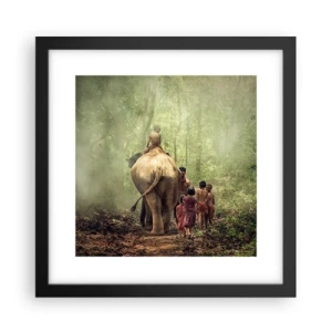 Poster în ramă neagră - Noua Carte a Junglei - 30x30 cm