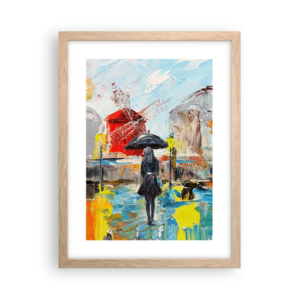 Poster în ramă de stejar deschis - Legende pariziene - 30x40 cm