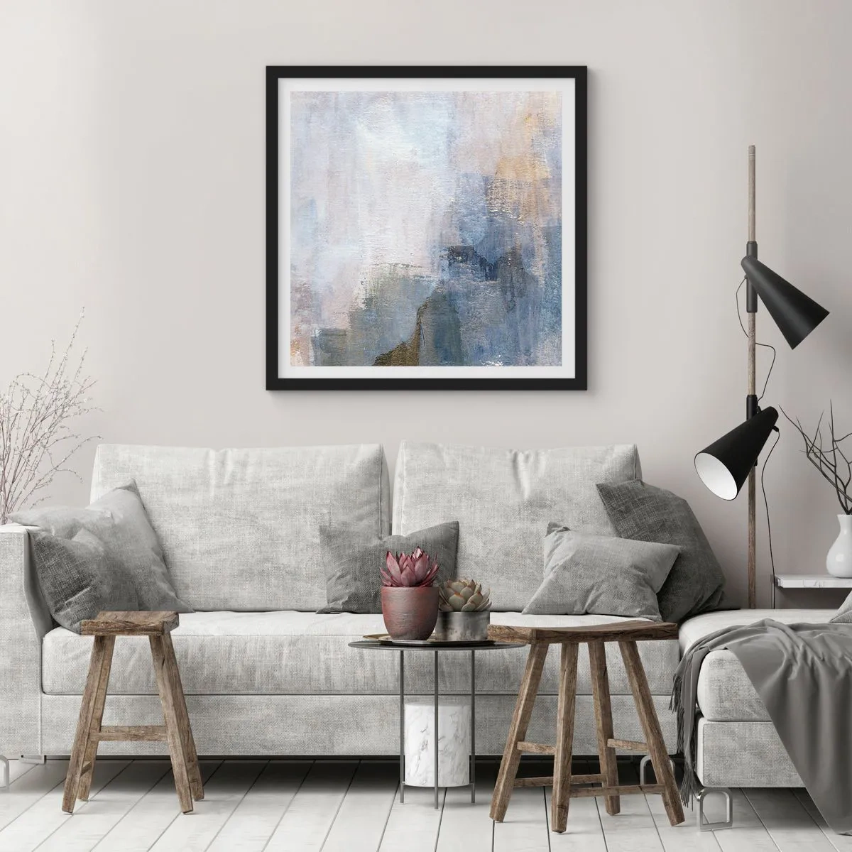 Poster în ramă neagră - Tonuri și acorduri de culoare - 30x30 cm
