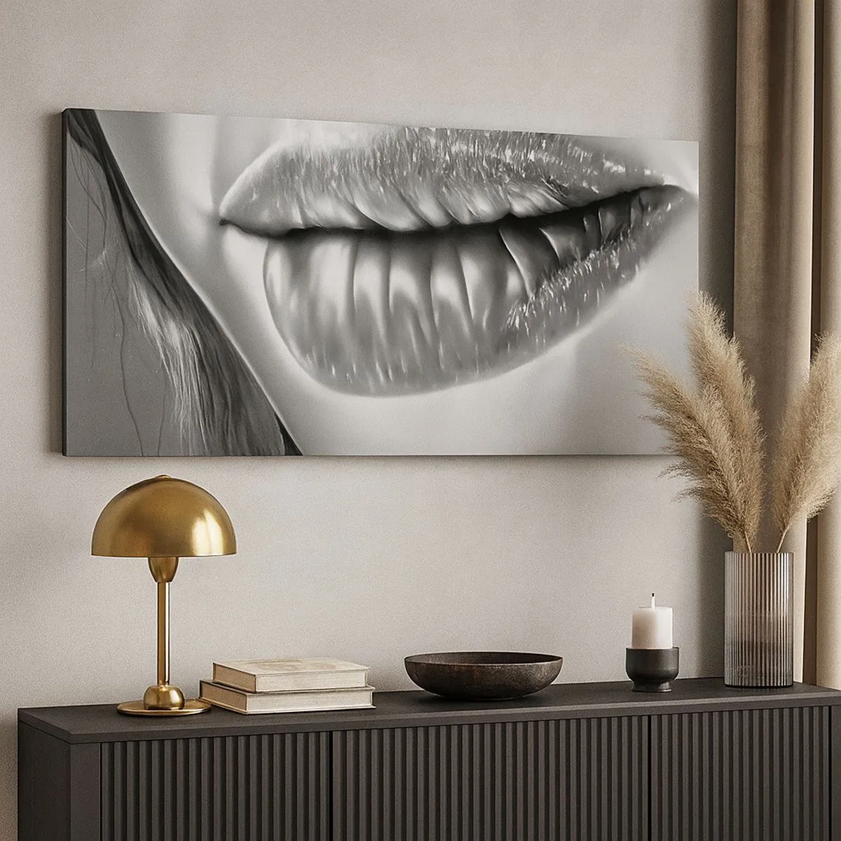 Tablou pe pânză - Știu la ce te gândești... - 100x40 cm