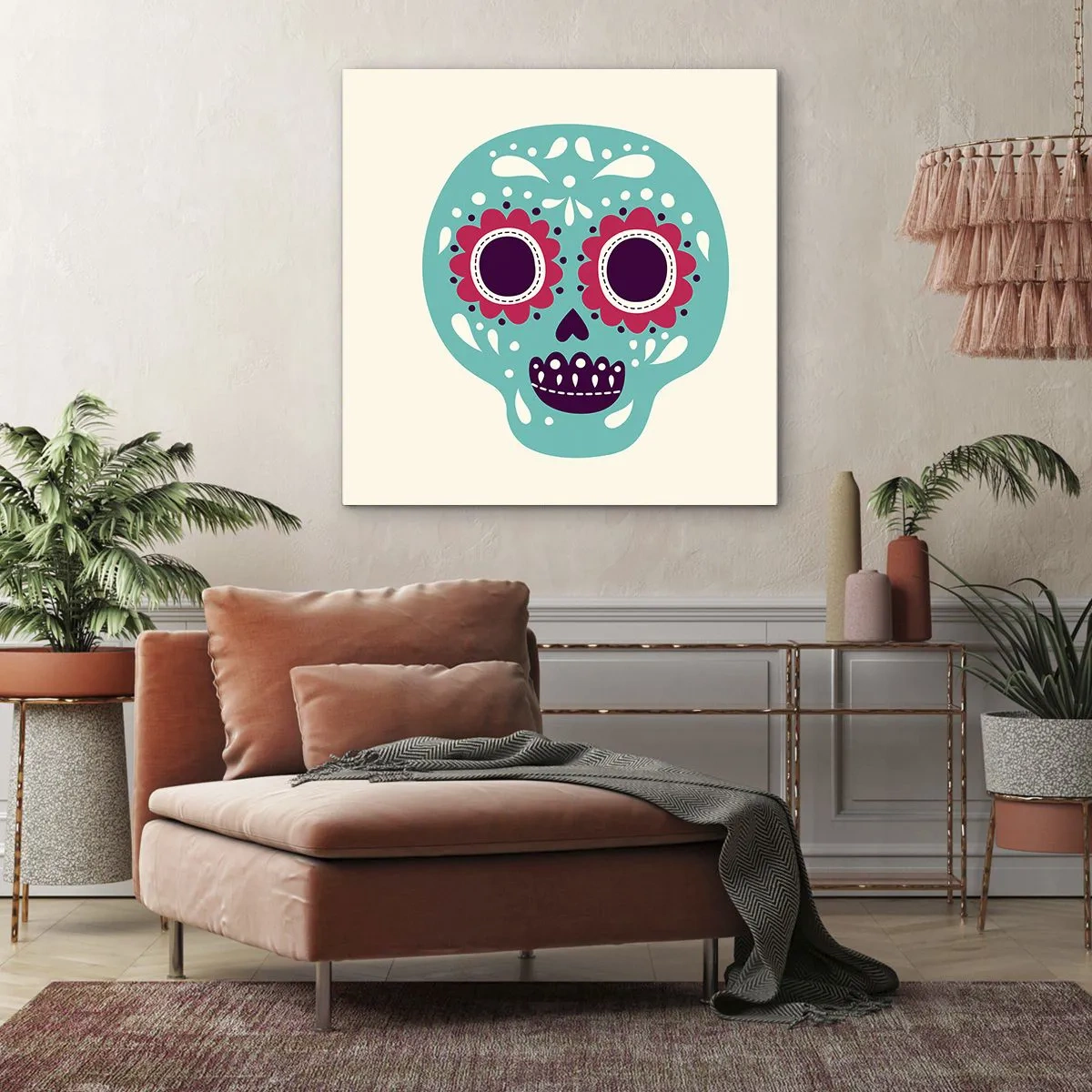 Tablou pe pânză - Viața - distracție până la moarte - 50x50 cm