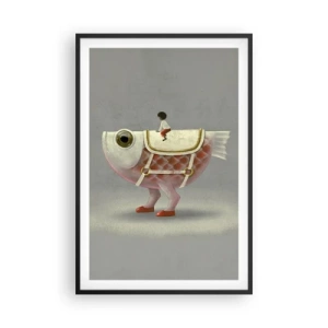 Poster în ramă neagră - Călărețul Pescărel - 61x91 cm