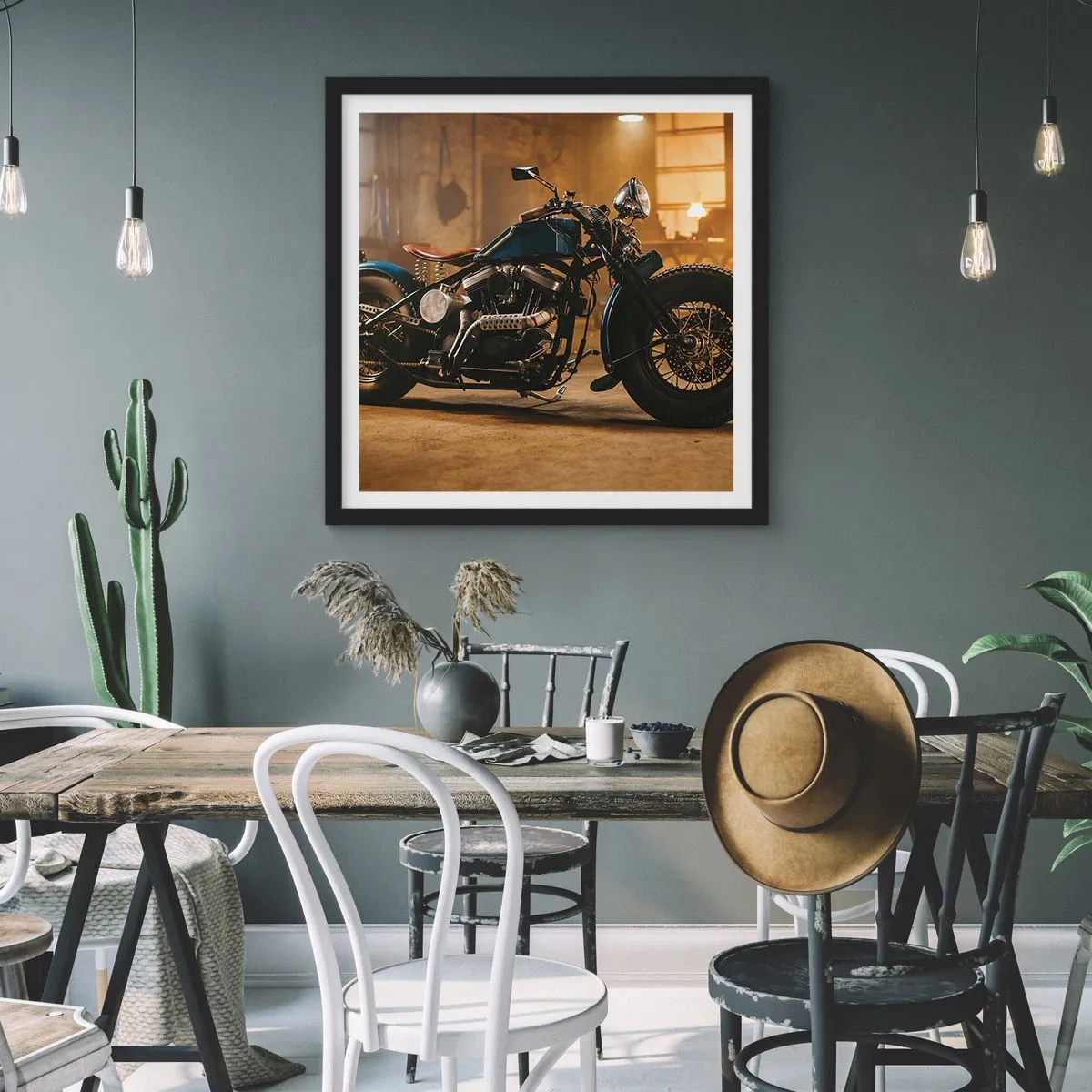 Poster în ramă neagră - Pot să fac totul - 60x60 cm