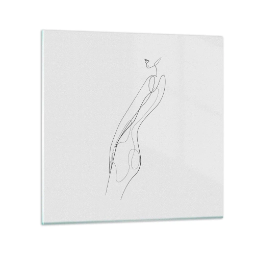 Tablou pe sticlă - Abia o promisiune - 40x40 cm