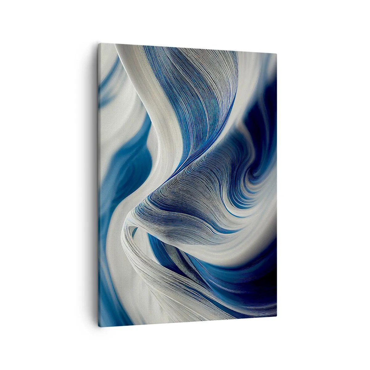 Tablou pe pânză - Fluiditate de albastru și alb - 50x70 cm