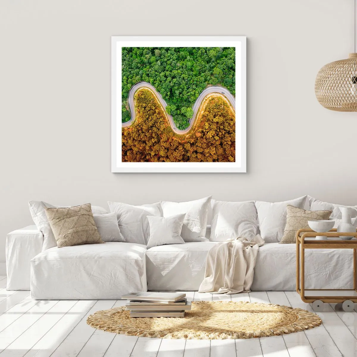 Poster în ramă albă - Frontiere și defilee - 40x40 cm