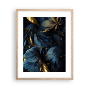 Poster în ramă de stejar deschis - Căptușită cu aur - 40x50 cm