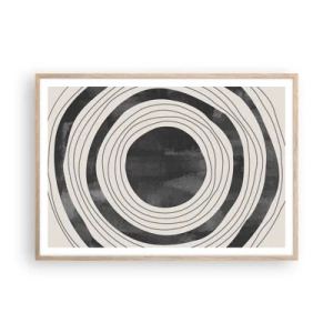 Poster în ramă de stejar deschis - Direct la subiect - 100x70 cm