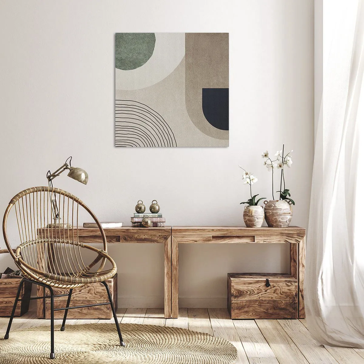 Tablou pe pânză - Blândețea ovalului - 60x60 cm