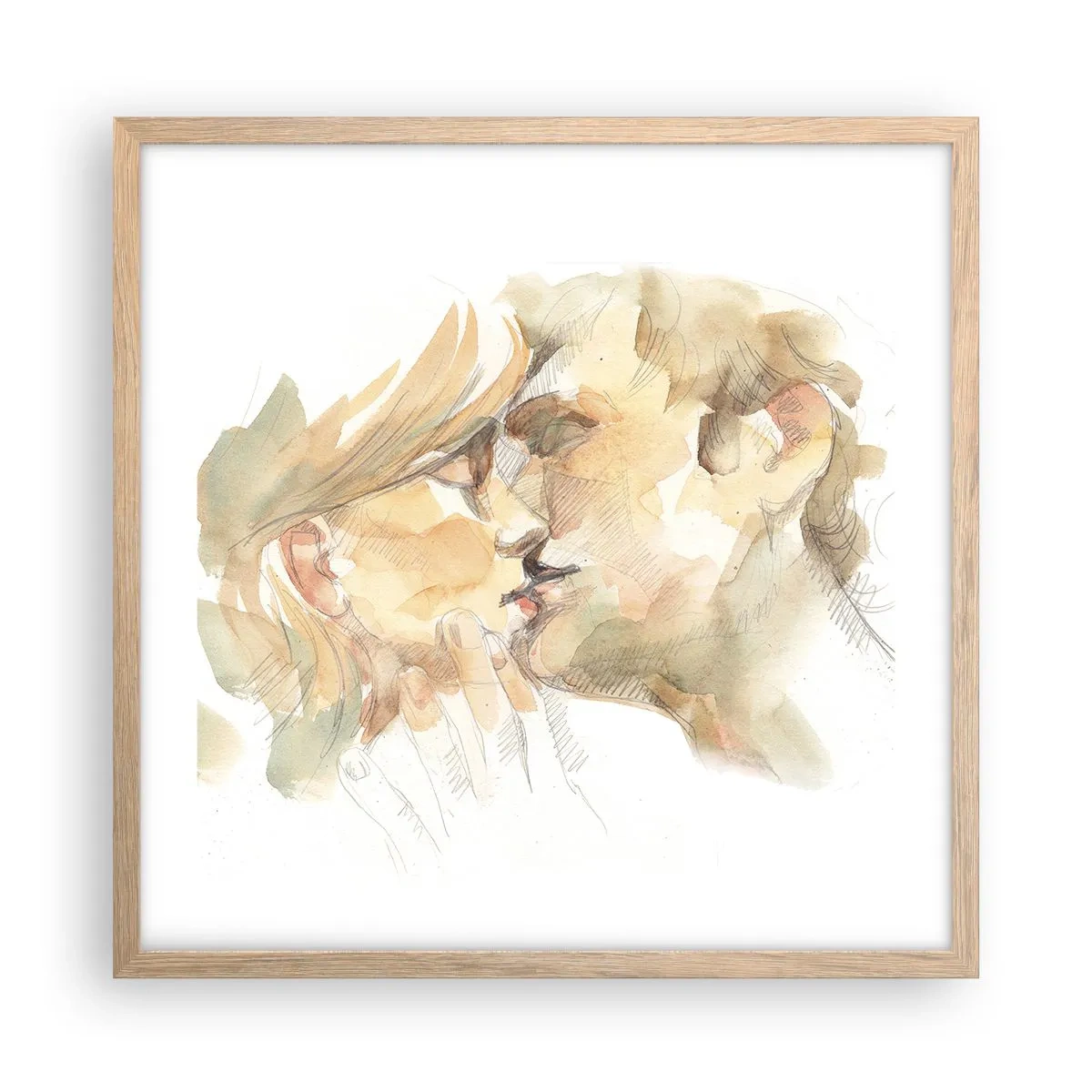 Poster în ramă de stejar deschis - Jumătatea găsită? - 50x50 cm