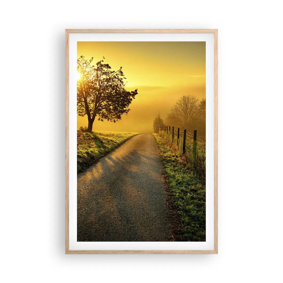 Poster în ramă de stejar deschis - O după-amiază de miel - 61x91 cm