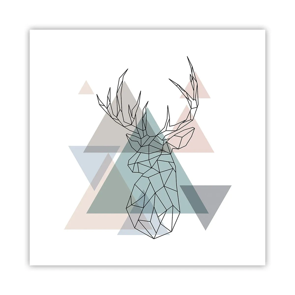 Poster - Într-o pădure geometrică - 60x60 cm