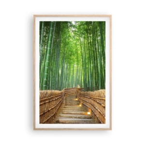Poster în ramă de stejar deschis - Esența naturii asiatice - 61x91 cm