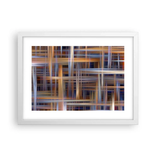 Poster în ramă albă - Țesut din lumină - 40x30 cm