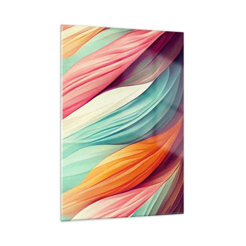 Tablou pe sticlă - Țesătură de curcubeu - 50x70 cm