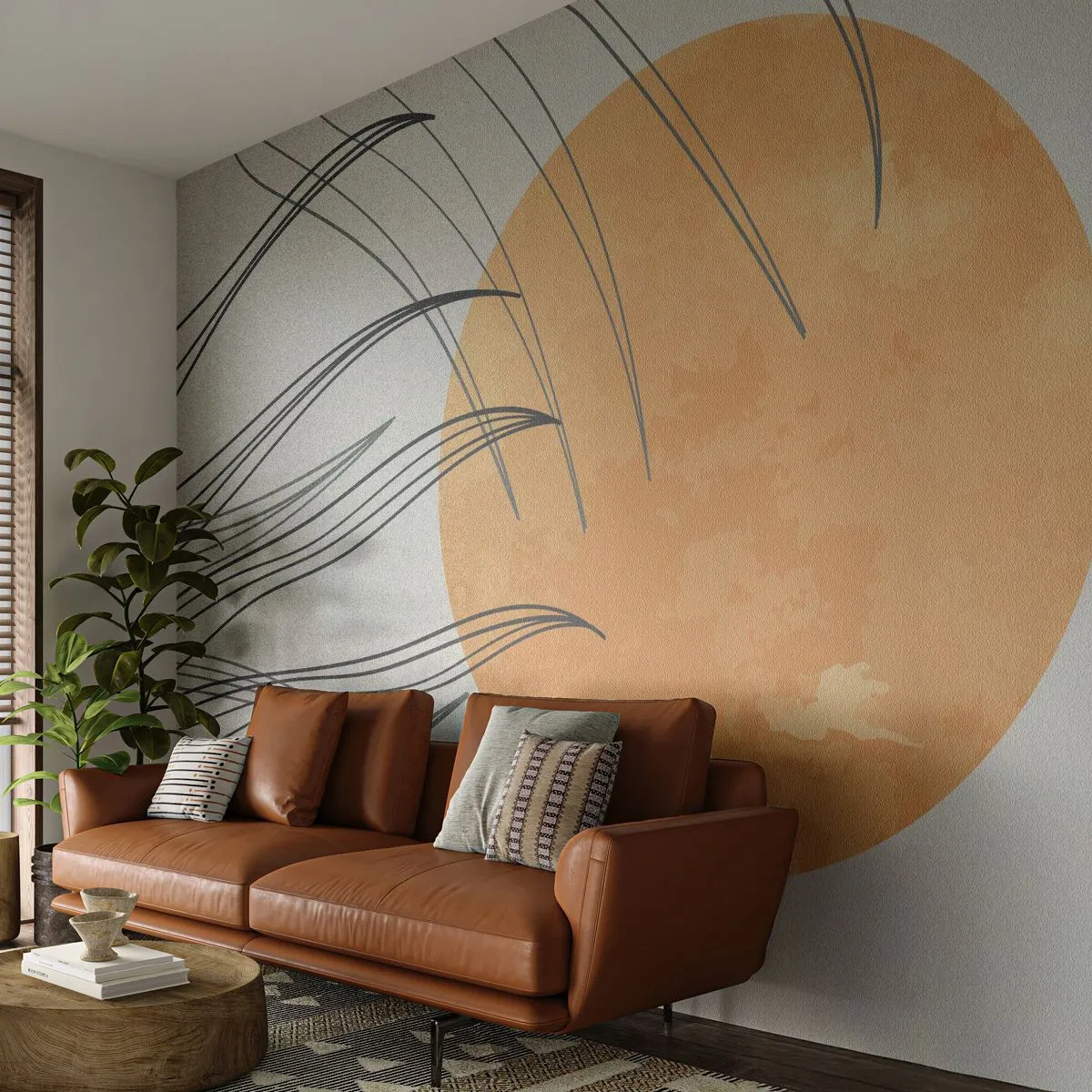 Tapet Standard Eco - Întotdeauna spre soare - Soare, Minimalism, Bucată - 200x140 cm