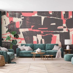 Tapet Premium Canvas - Toată această agitație - Colaj, În vârstă, Bucată - 250x175 cm