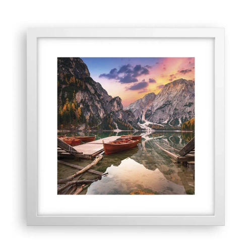 Poster în ramă albă - Promisiunea zilei - 30x30 cm