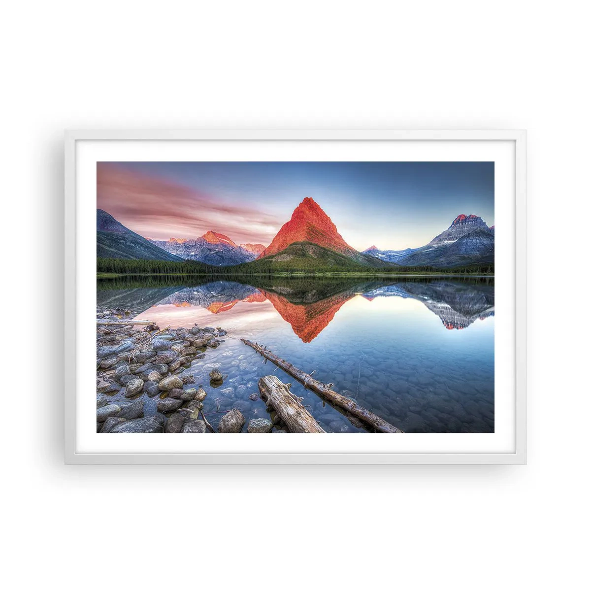 Poster în ramă albă - Căldură și frig - 70x50 cm