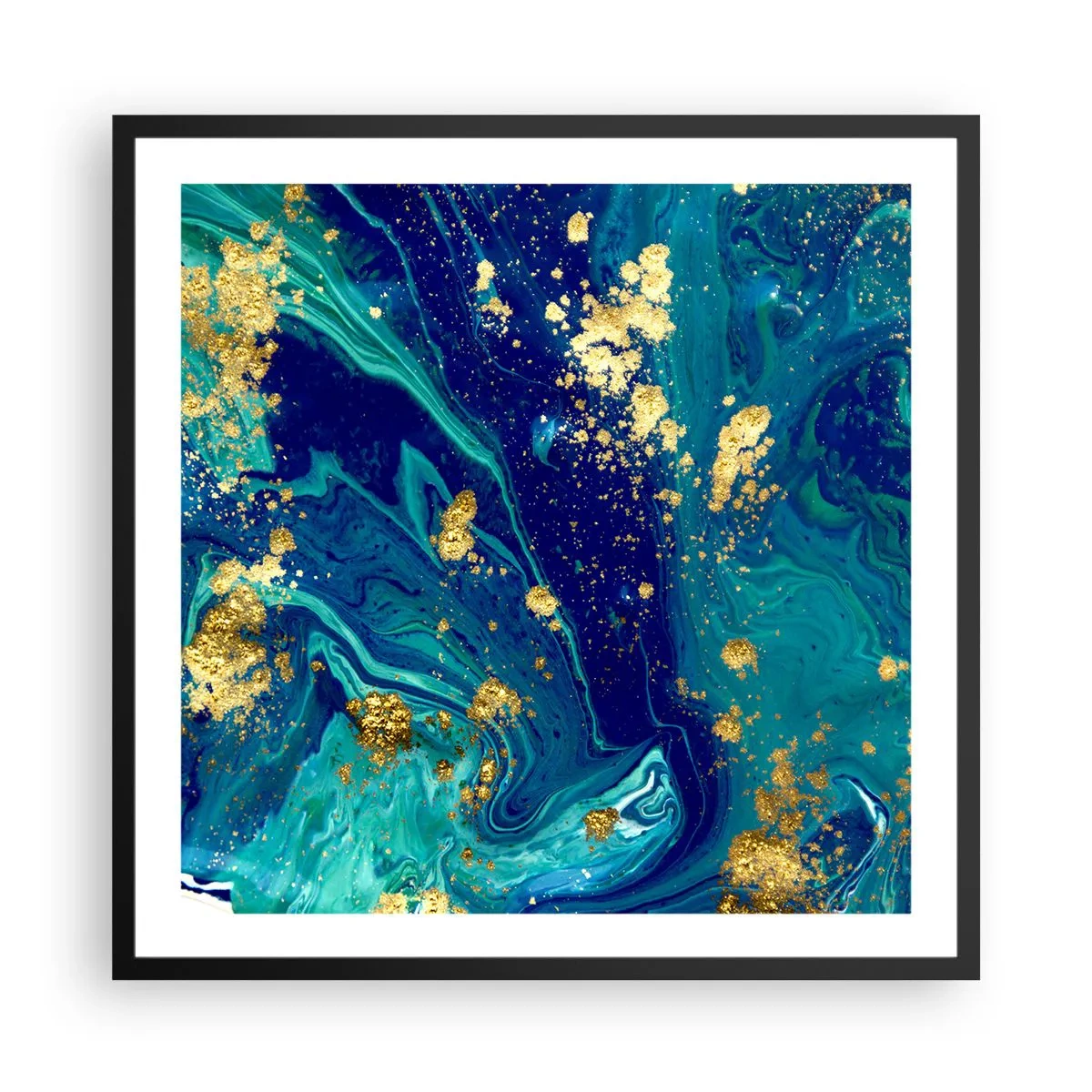 Poster în ramă neagră - Petale de soare  - 60x60 cm