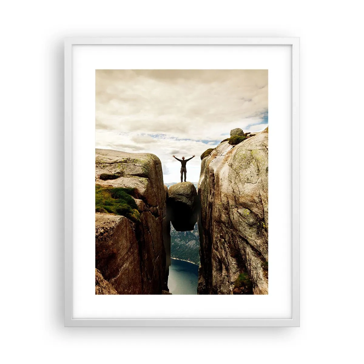 Poster în ramă albă - Cum mă simt!? - 40x50 cm