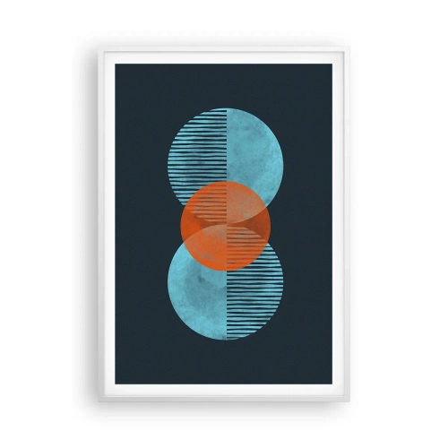 Poster în ramă albă - Compoziție simetrică - 70x100 cm