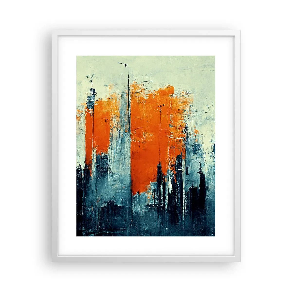 Poster în ramă albă - Peisaj modern - 40x50 cm