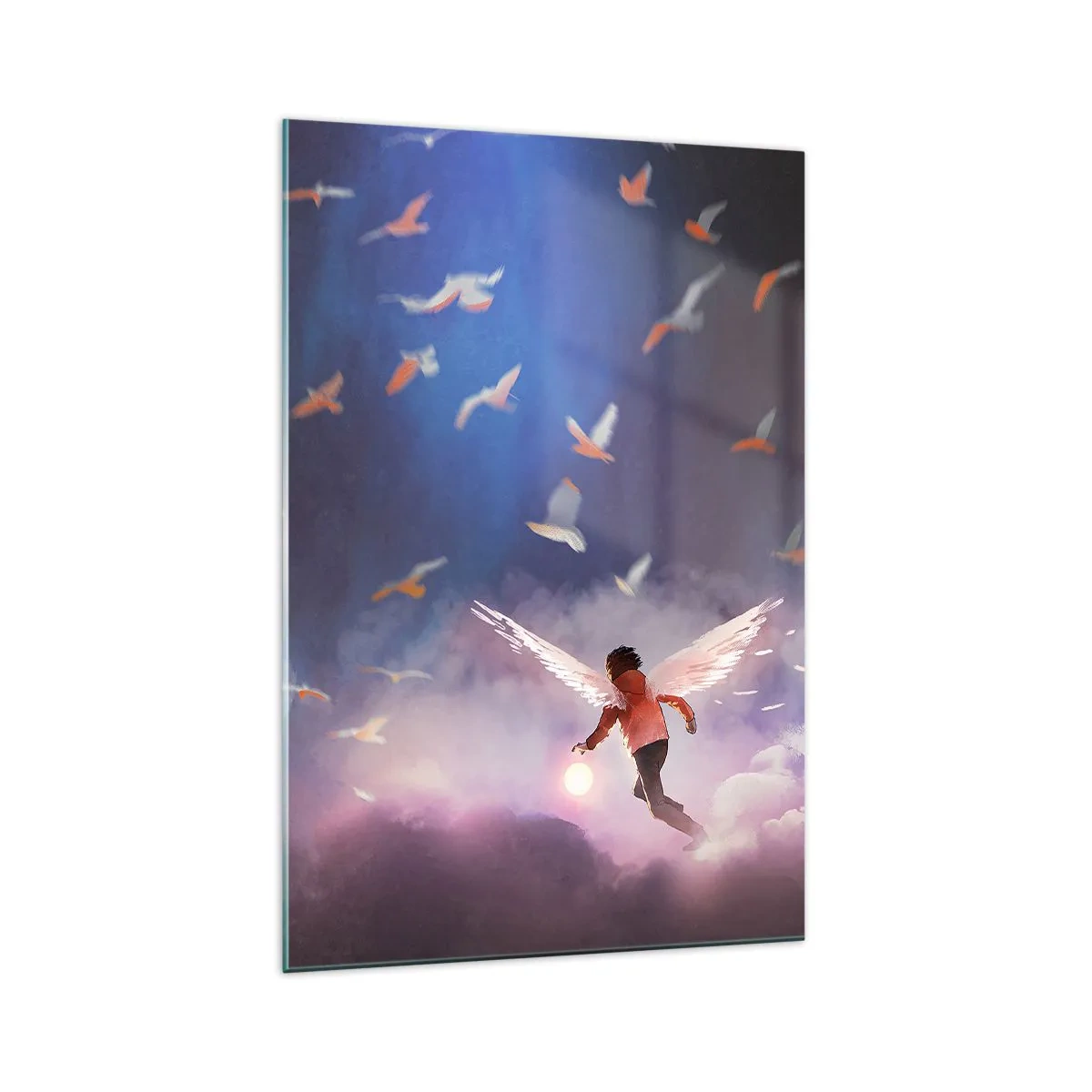 Tablou pe sticlă - Este nevoie de imaginație și curaj - 70x100 cm