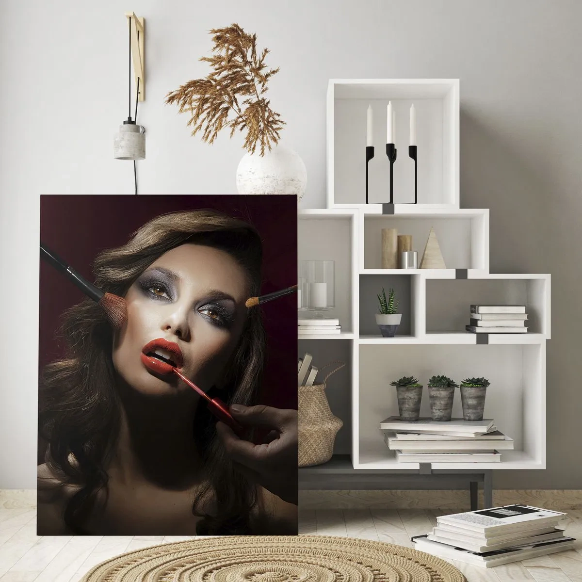 Tablou pe sticlă - Frumoasă visătoare - 80x120 cm