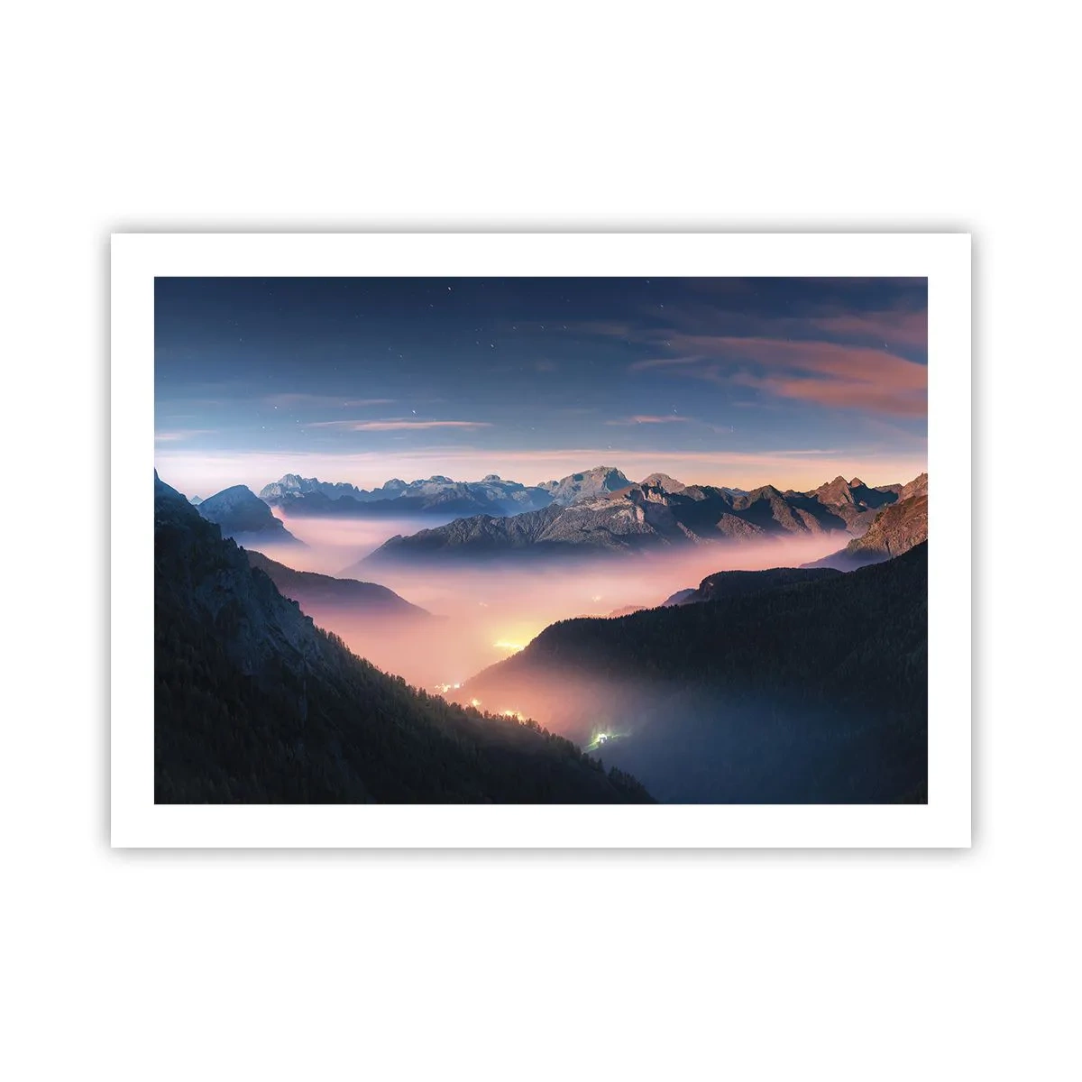 Poster - Lumină în văi - 70x50 cm