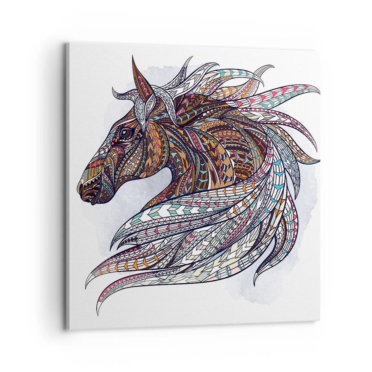 Tablou pe pânză - Armăsarul războinicului celtic - 60x60 cm
