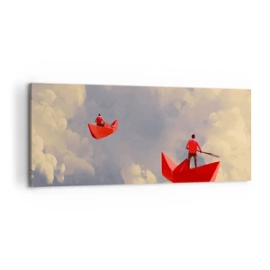 Tablou pe pânză - Expediția visătorilor - 100x40 cm