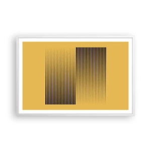 Poster în ramă albă - Pătratul contrariilor - 91x61 cm