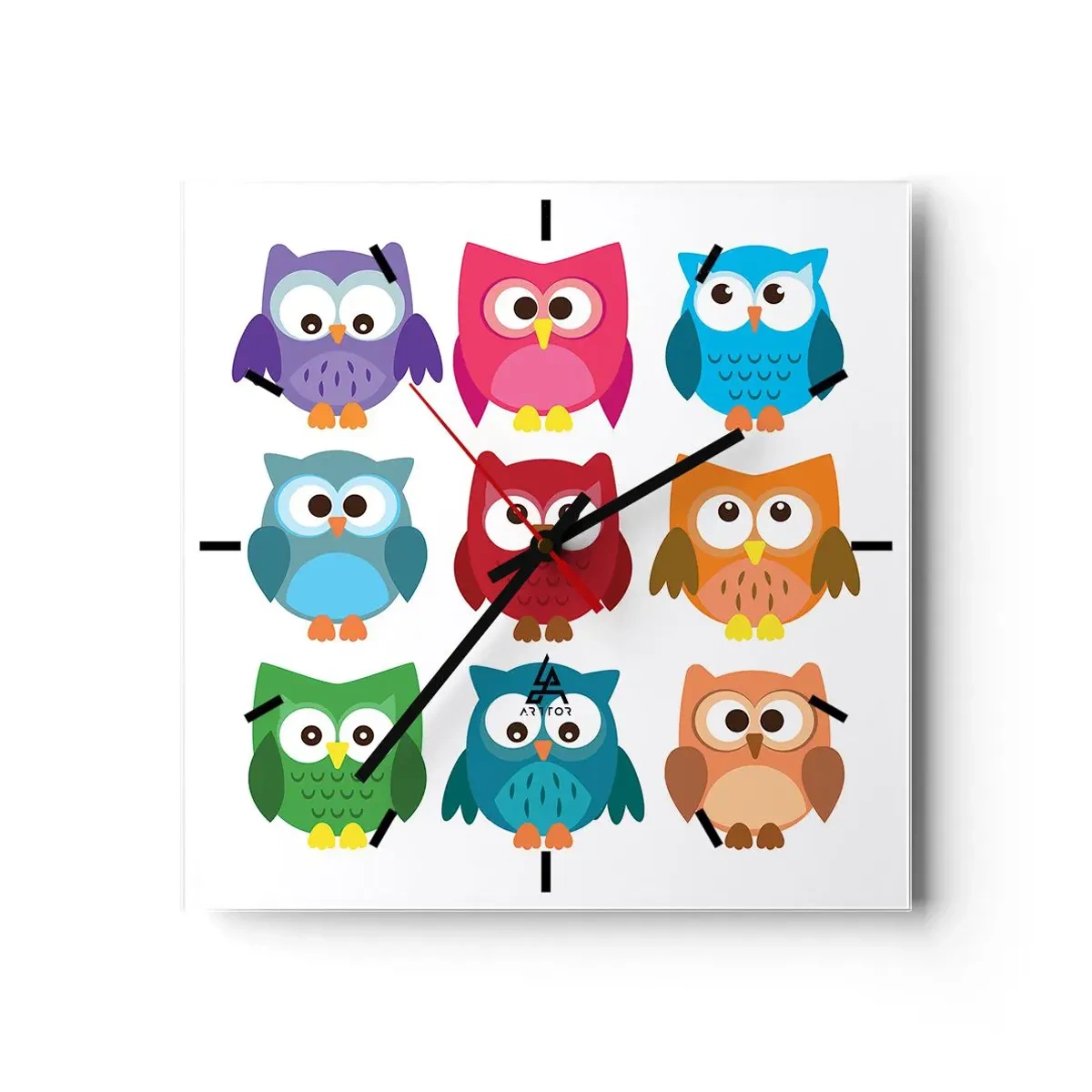Ceas de perete - Ceas pe sticlă - Diferențele pot fi amuzante - 30x30 cm