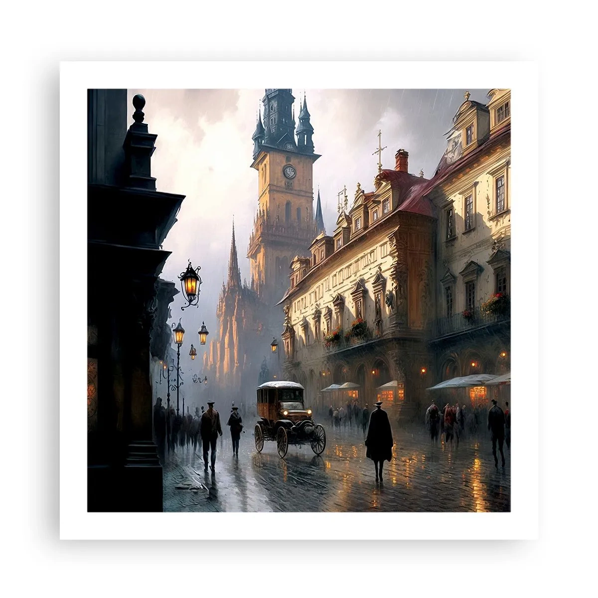 Poster - Magia unei seri la Praga - 60x60 cm