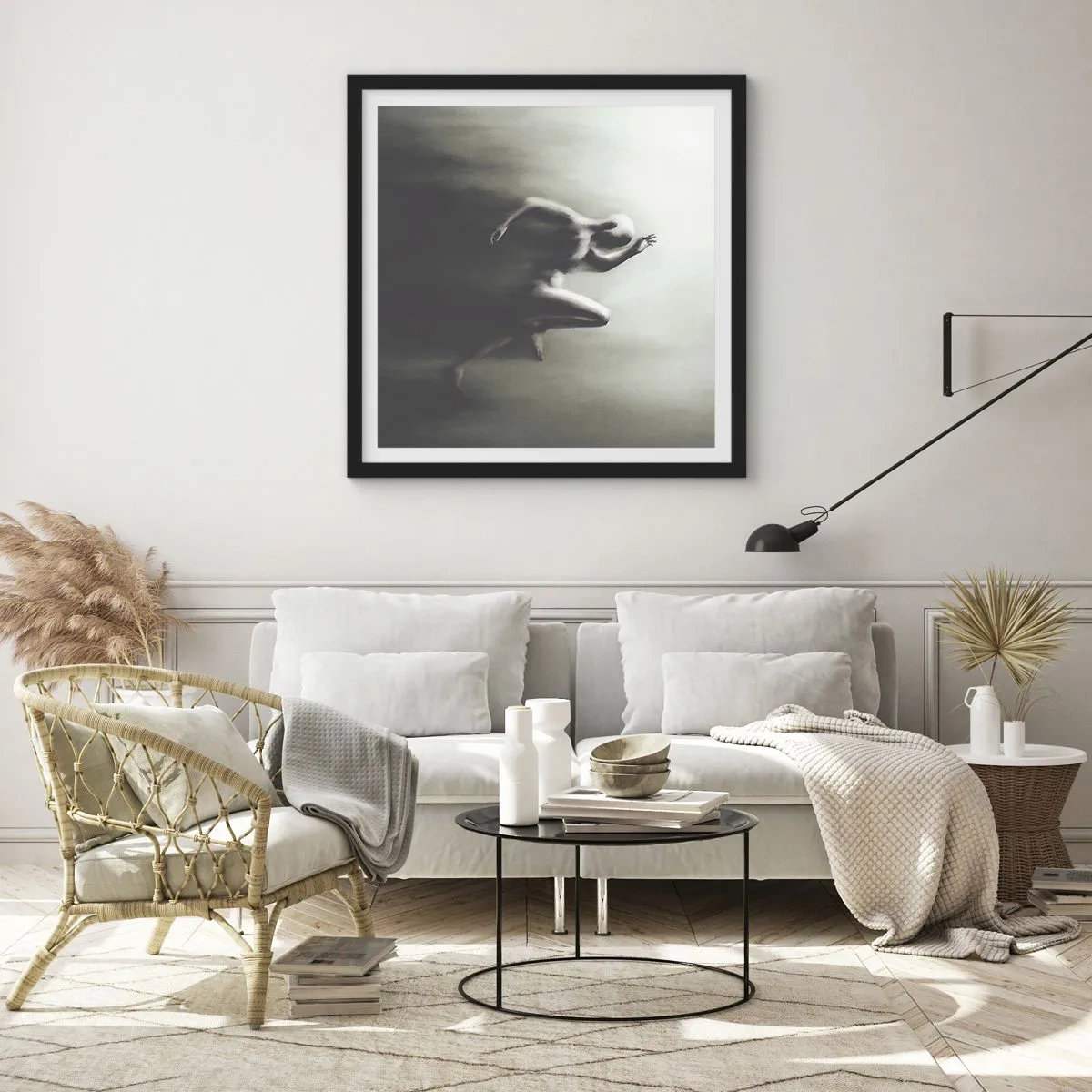 Poster în ramă neagră - De neoprit - 60x60 cm