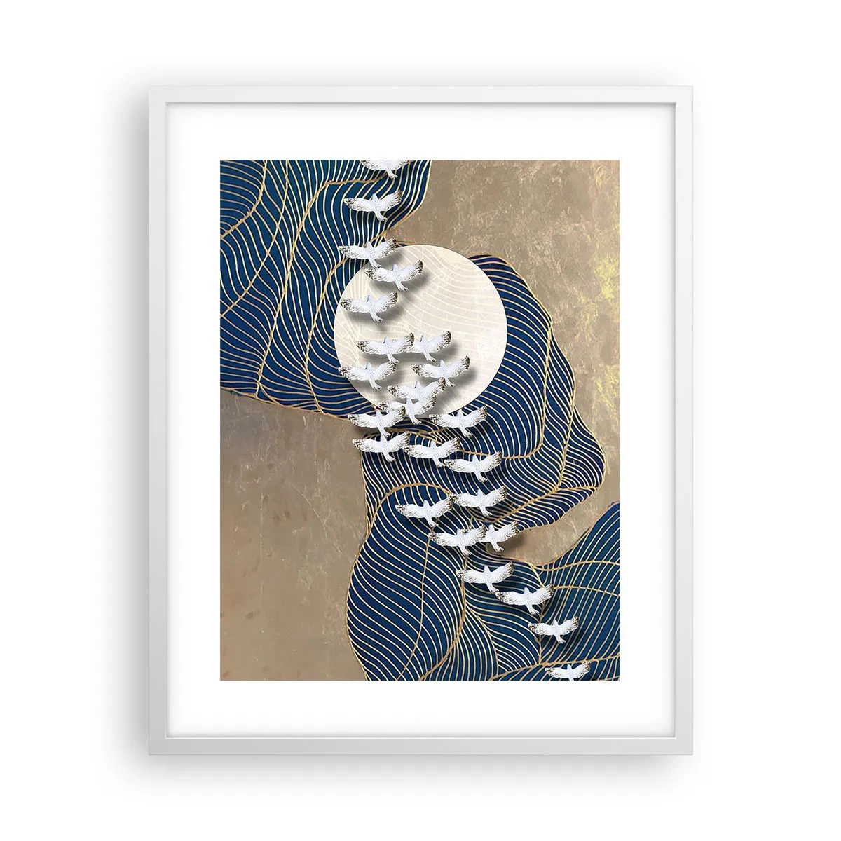 Poster în ramă albă - Libertate, rătăcire, comunitate - 40x50 cm