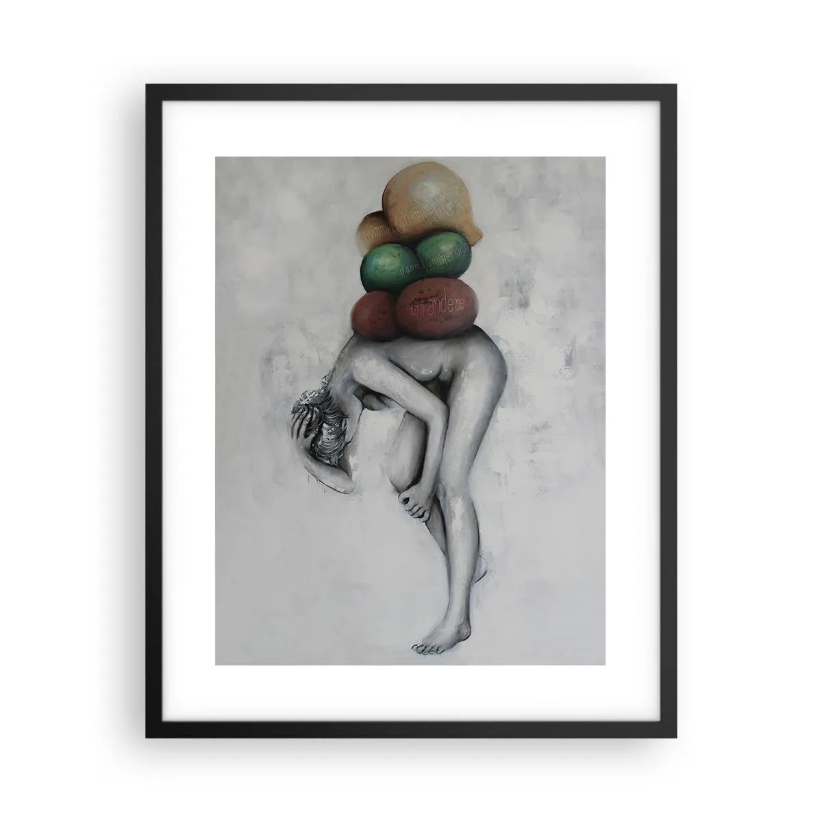 Poster în ramă neagră - Povara vieții - 40x50 cm