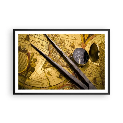 Poster în ramă neagră - Unde sunt aceste comori? - 91x61 cm
