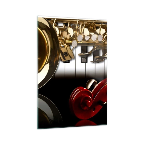 Tablou pe sticlă - Tablă, lemn și fildeș - 70x100 cm