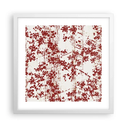 Poster în ramă albă - Ca un percal vechi - 40x40 cm