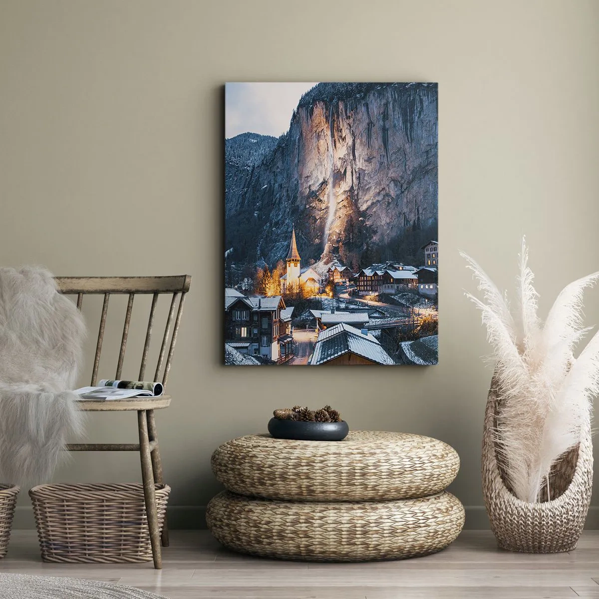 Tablou pe pânză - Spiritul luminos al iernii - 70x100 cm