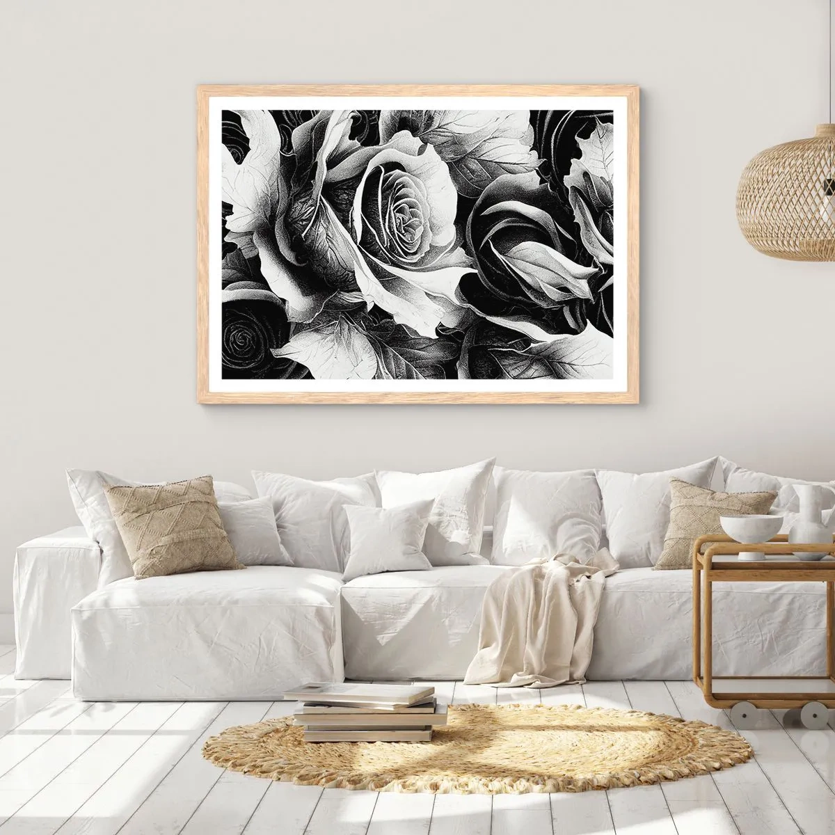 Poster în ramă de stejar deschis - Mereu regina - 70x50 cm