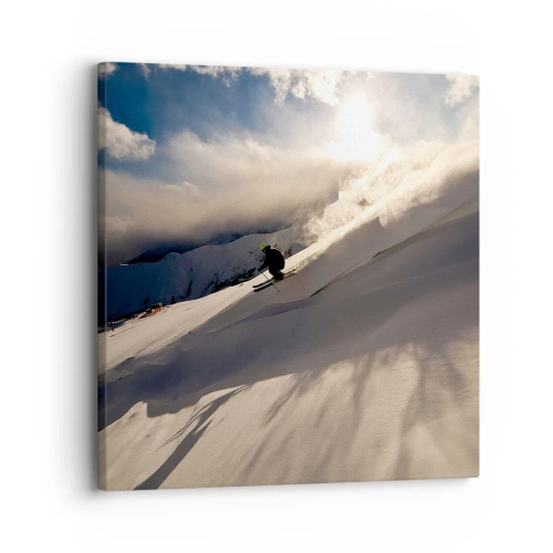 Tablou pe pânză - Provocarea munților - 30x30 cm