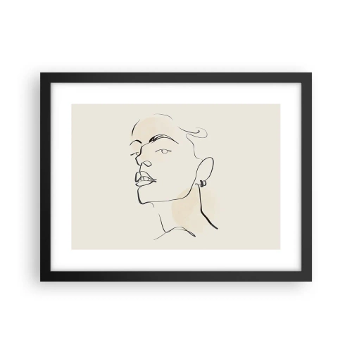 Poster în ramă neagră - O privire mândră - 40x30 cm